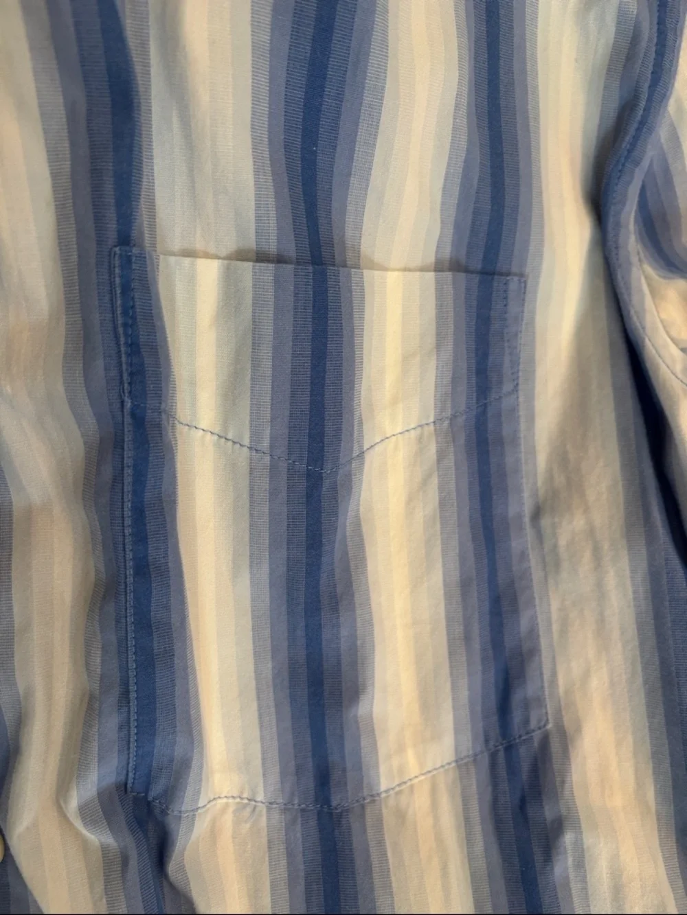 Banana Republic Blue & White Vertical Stripe Button-Down Shirt
